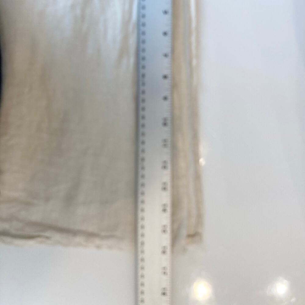NWOT FRANCESCA BETTINI Dress S ITALY Linen Cream A-Line Slit-Sides Maxi Midi - Picture 9 of 10